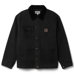 A Bathing Ape Line Camo Jacquard Patched Pocket Garment Dye Work Jacket