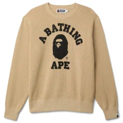 A Bathing Ape College Waffle Crewneck Sweater