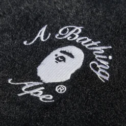 A Bathing Ape Embroidery Shaggy Knit Cardigan