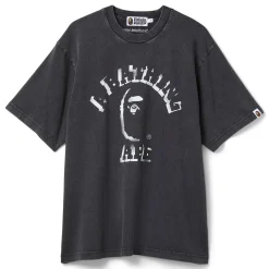 A Bathing Ape Garment Dye Spray Print College Relaxed Fit Tee