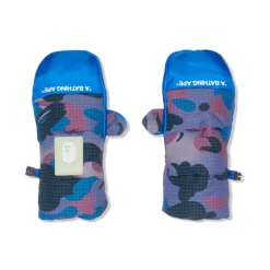 A Bathing Ape Grid Camo Padded Gloves