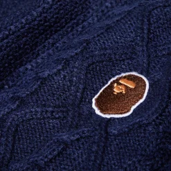 A Bathing Ape Head One Point Knit Sweater