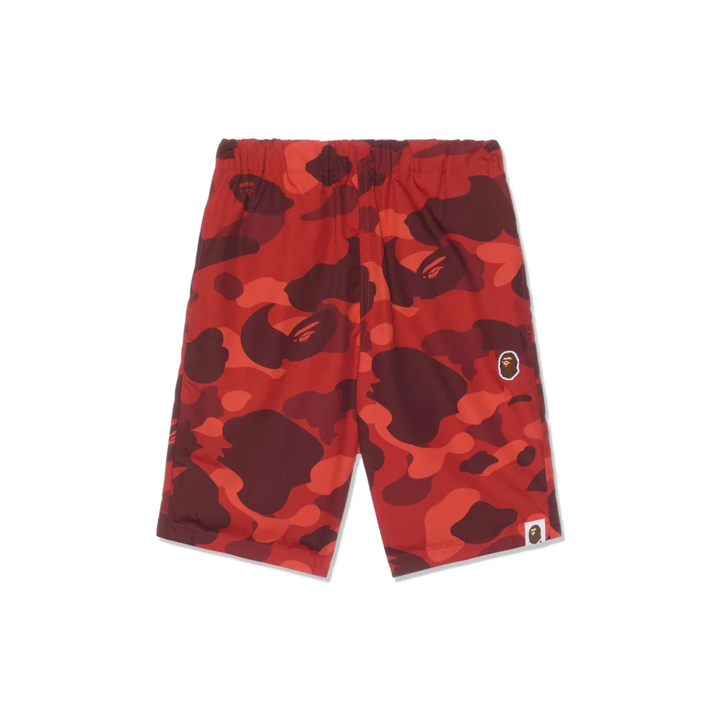 A Bathing Ape Kids Color Camo Ape Head One Point Beach Shorts