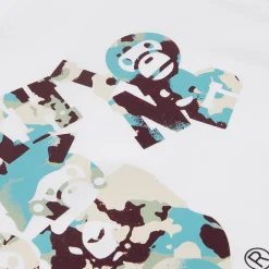 A Bathing Ape Map Camo College Milo Tee