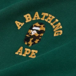 A Bathing Ape 1St Camo College Logo Relaxed Fit Pullover Hoodie