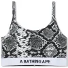 A Bathing Ape Womens Snake Pattern Sport Bra