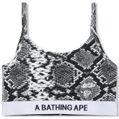 A Bathing Ape Womens Snake Pattern Sport Bra