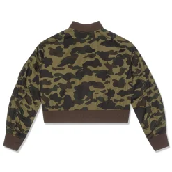 A Bathing Ape Womens 1st Camo Cropped Bomber Jacket