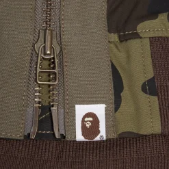 A Bathing Ape Womens 1st Camo Cropped Bomber Jacket