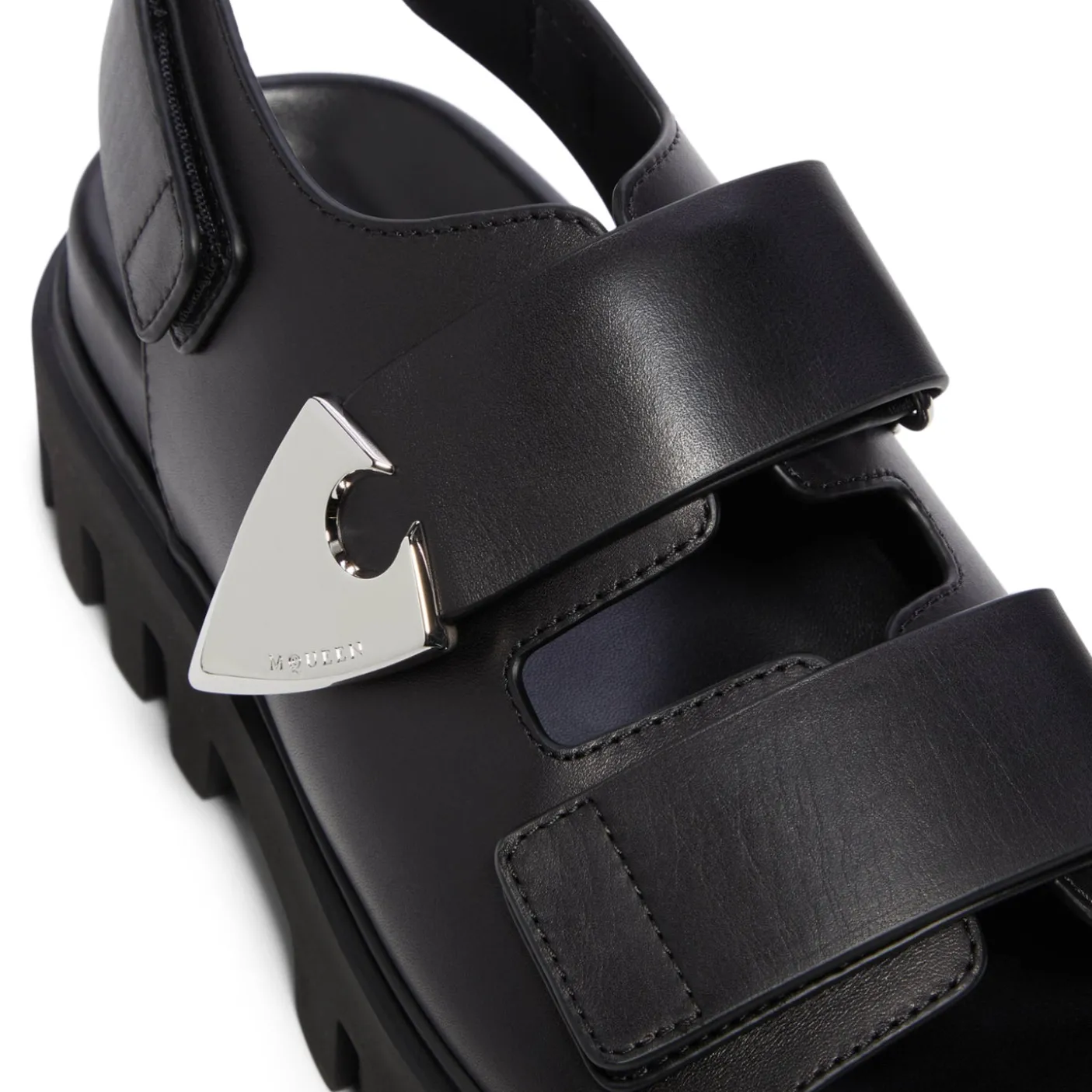 Alexander McQueen Leather Dual-Grip Platform Sandals