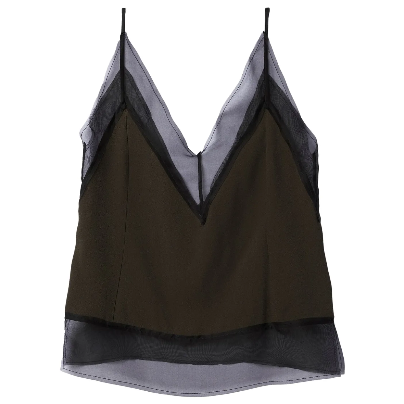 AMI Top In Two Fabrics