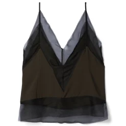 AMI Top In Two Fabrics
