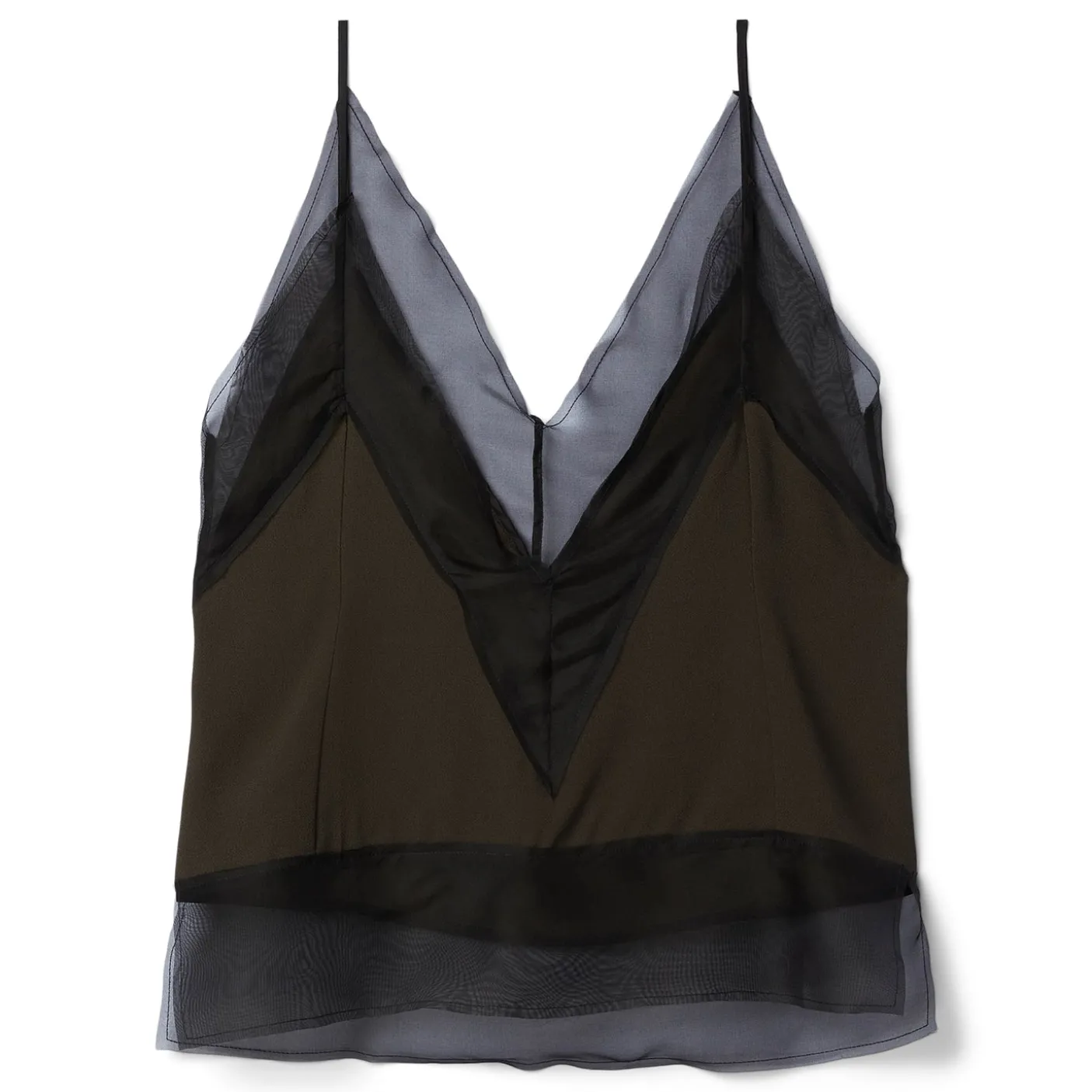 AMI Top In Two Fabrics