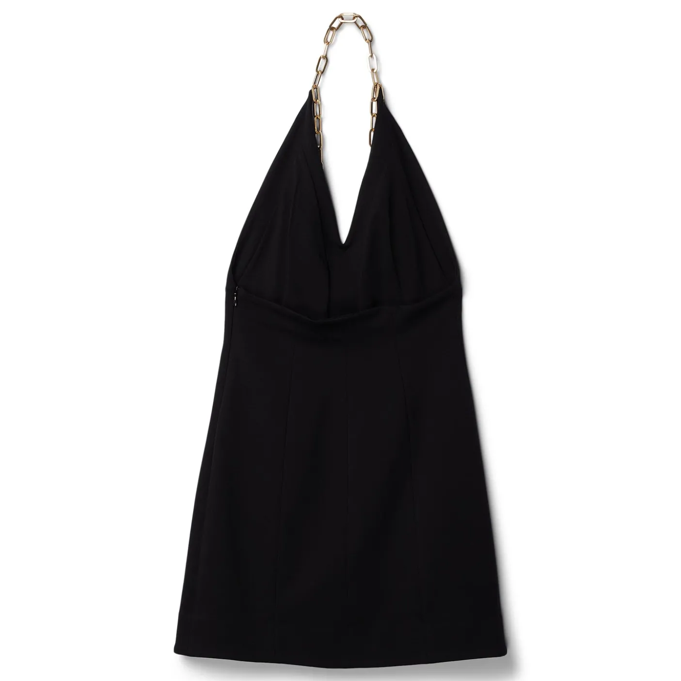 AREA Chain Plate Halter Mini Dress