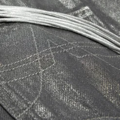 AREA Metallic Fringe Straight Leg Jean