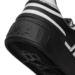 Balmain B-Court-Printed Balmain Calfskin