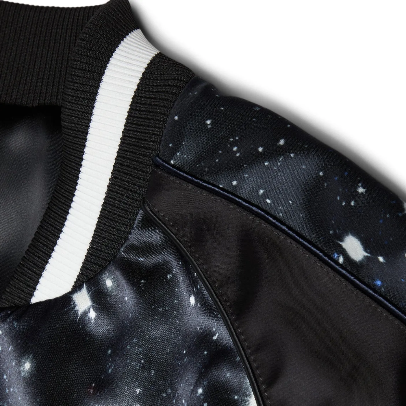 Balmain Earth & Stars Print Zipped Varsity Jacket