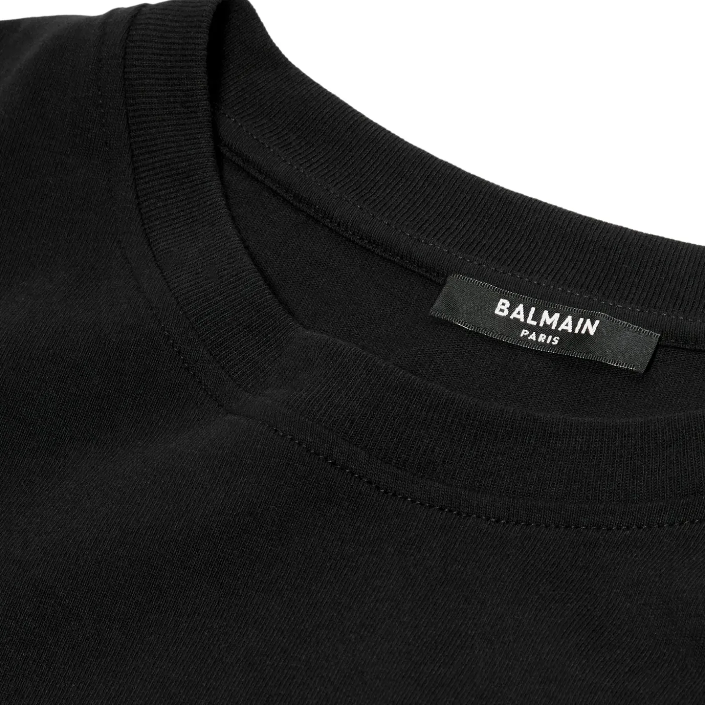 Balmain Flocked Letter Logo T-Shirt