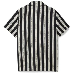 Balmain Logo Ribbon Jacquard Short Sleeve Shirt