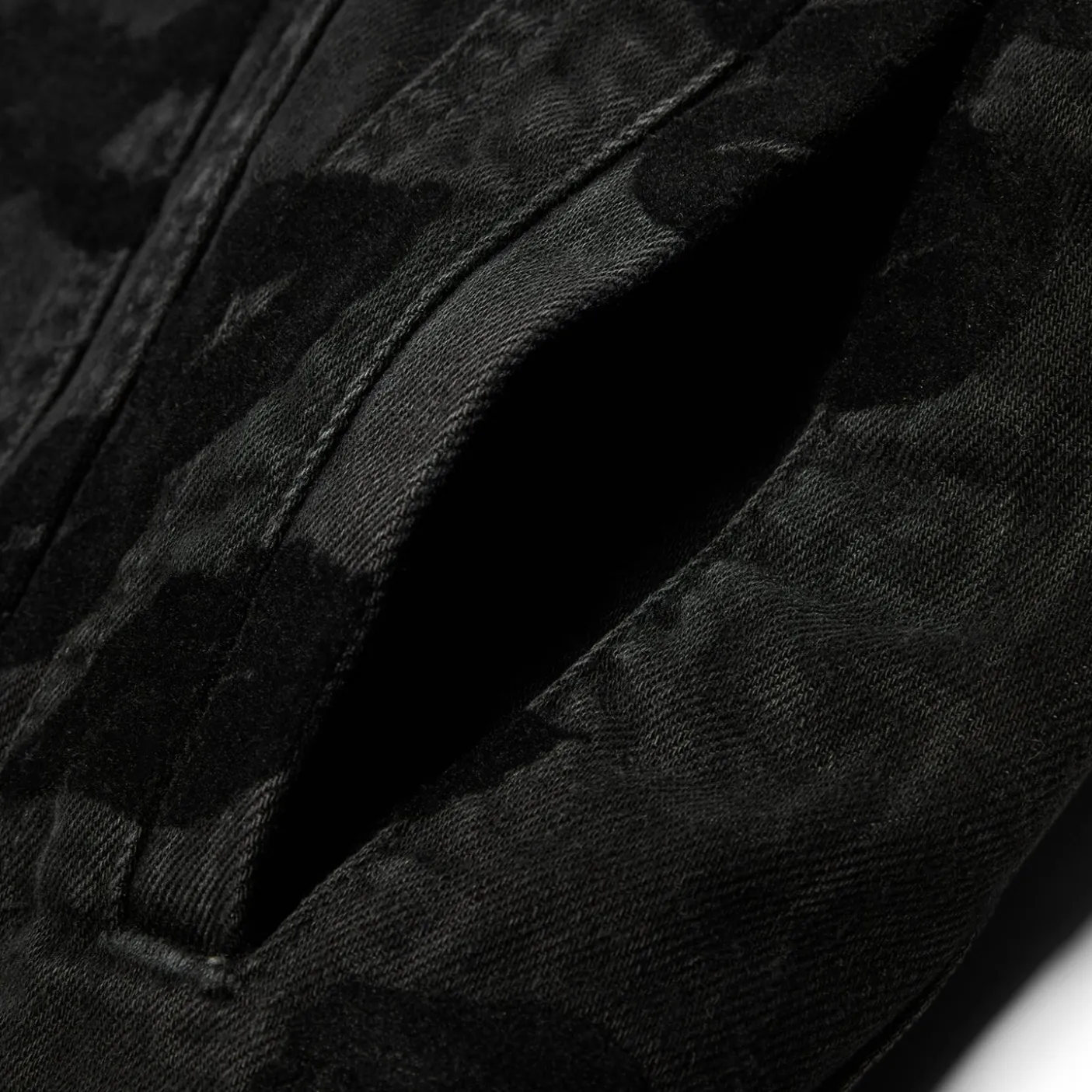Balmain Monogram & Flock Kiss Denim Jacket
