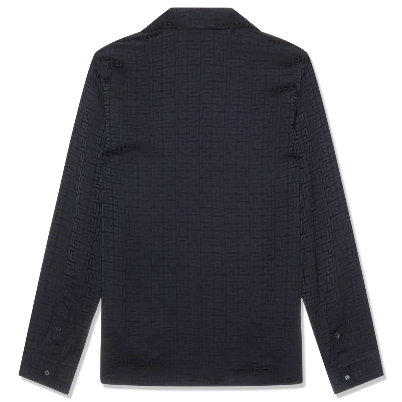 Balmain Monogram Jacquard Satin Pyjama Shirt