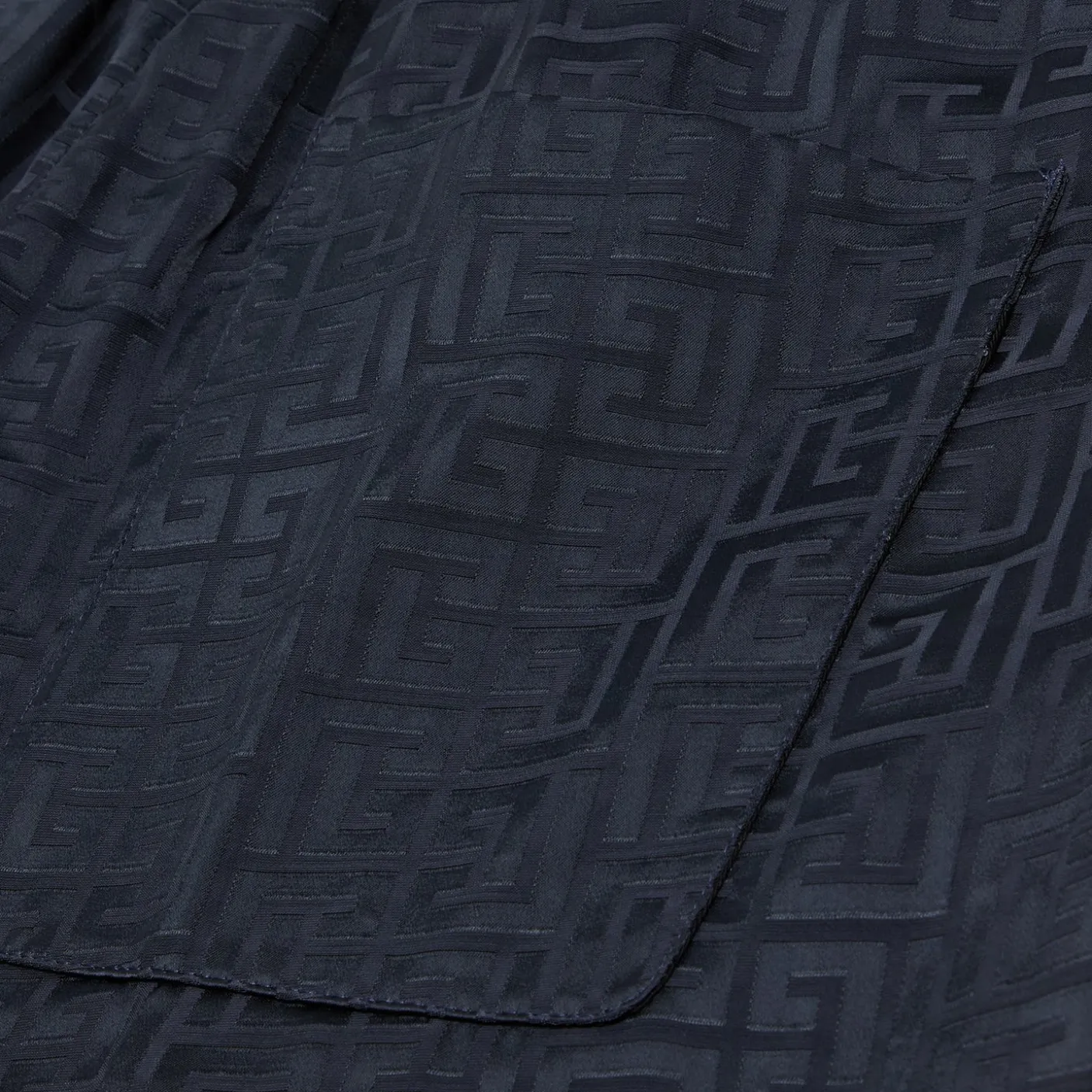 Balmain Monogram Satin Jacquard Straight Pants
