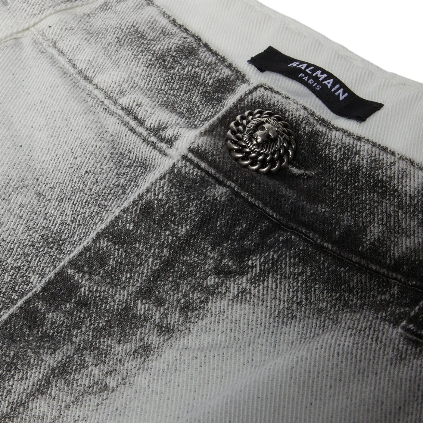 Balmain Moon Print Regular-Fit Denim Jeans