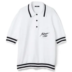 Balmain Paris Logo Cotton Knit Polo