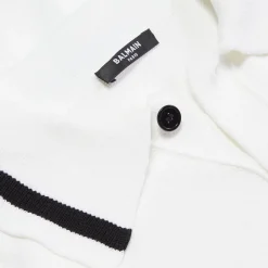 Balmain Paris Logo Cotton Knit Polo
