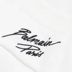Balmain Paris Logo Cotton Knit Polo