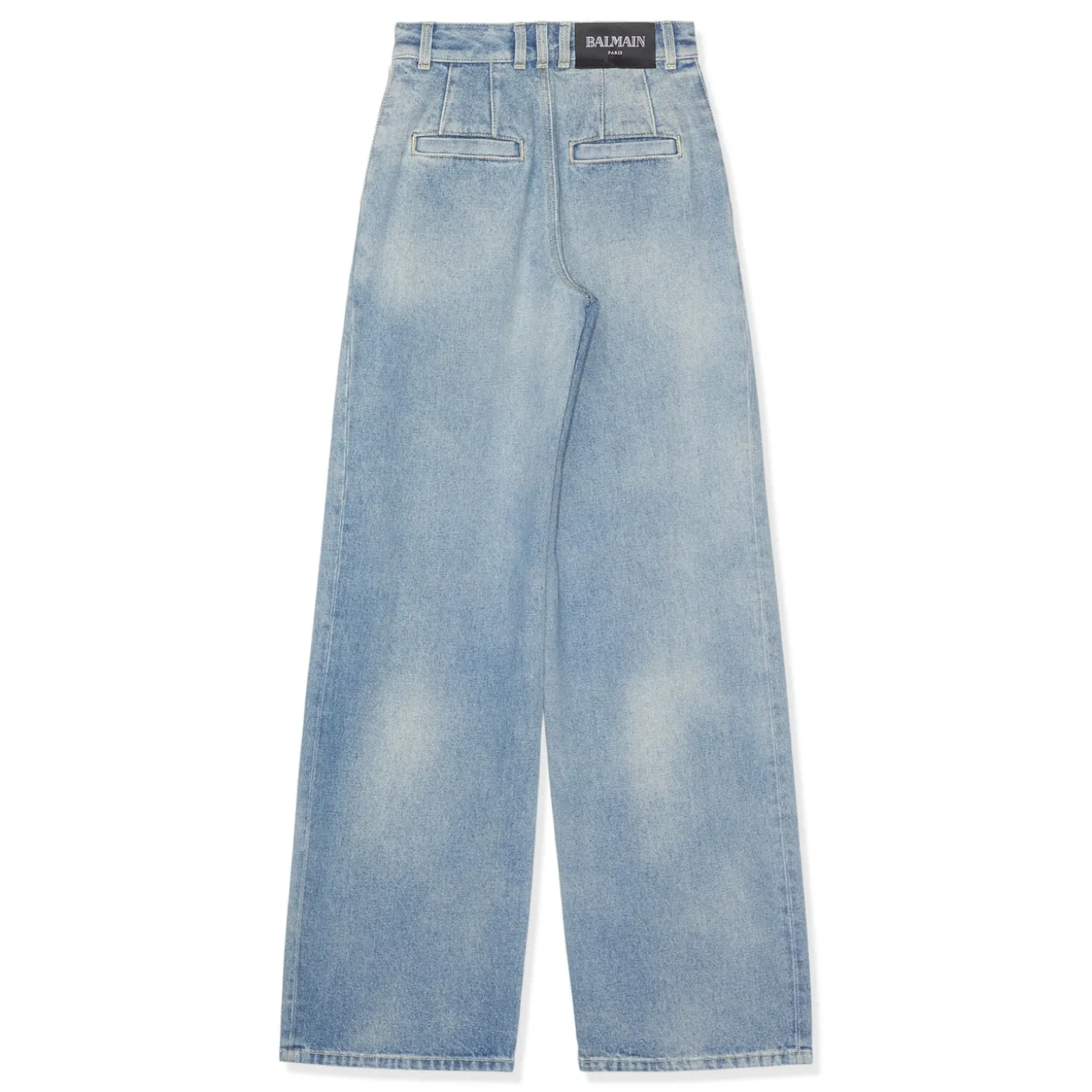 Balmain Pleated Denim Jeans