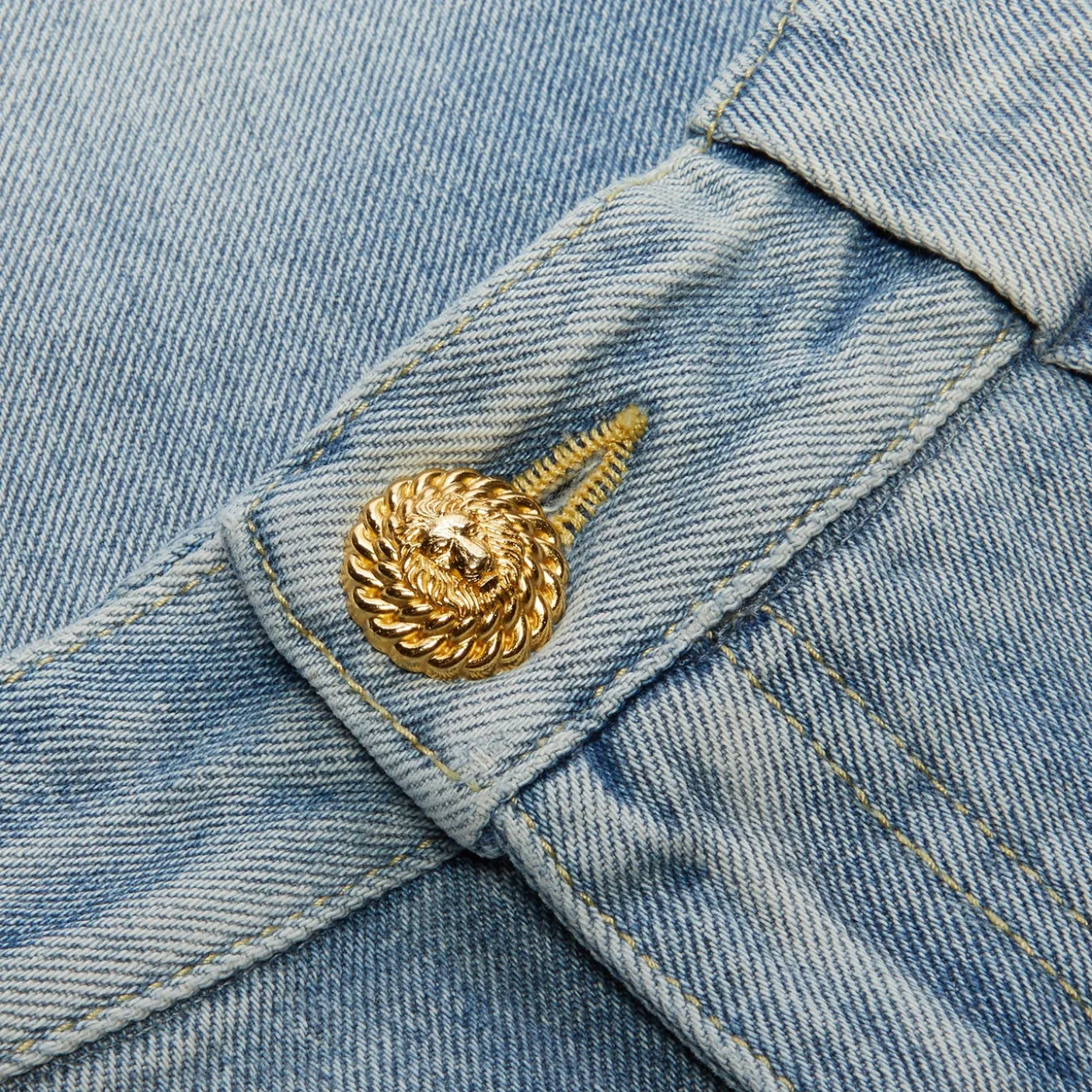 Balmain Pleated Denim Jeans