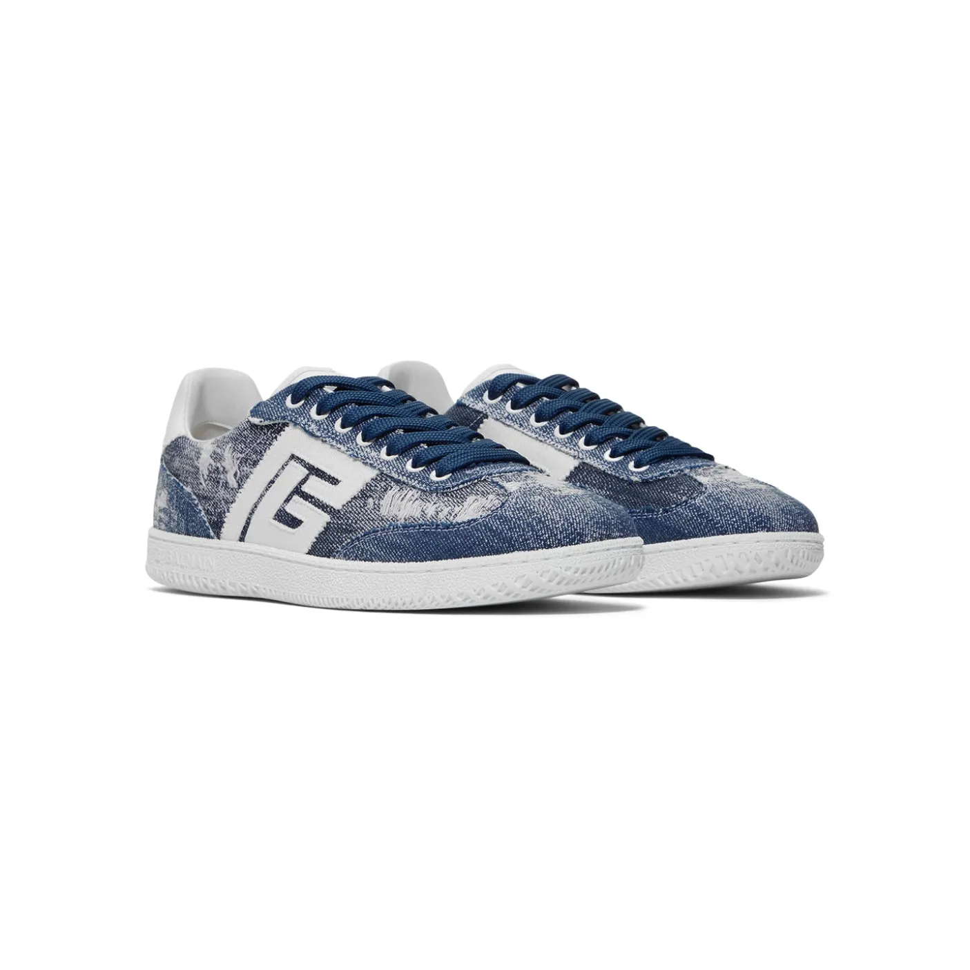 Balmain Swan-Destroyed Denim