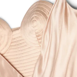 Balmain Thin Straps Bustier Satin Draped Top