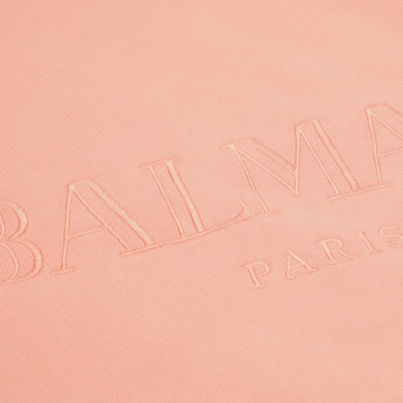Balmain Vintage Logo Embroidery Cropped Sweatshirt