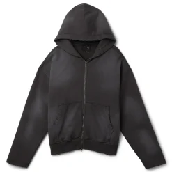 Beach Brains Distressed Zip Hood