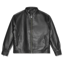 Beach Brains Faux Leather Jacket