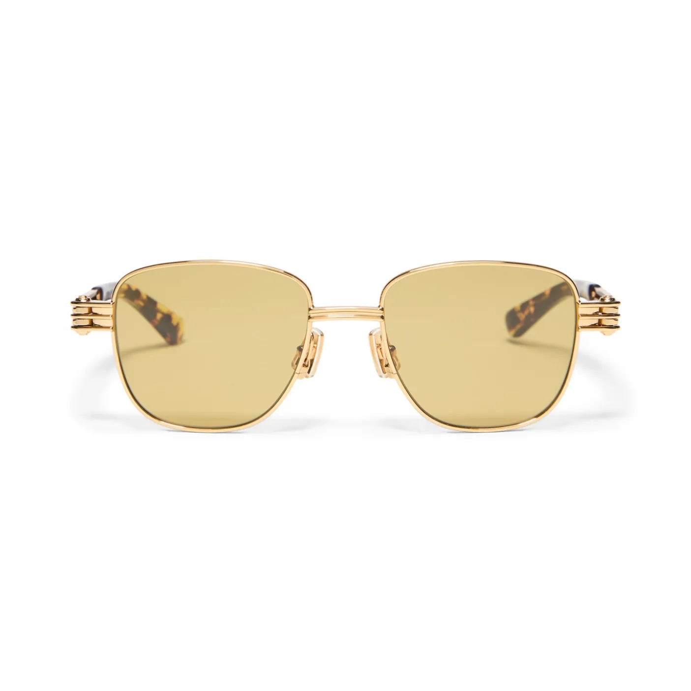 Bottega Veneta Rectangle Metal Sunglasses