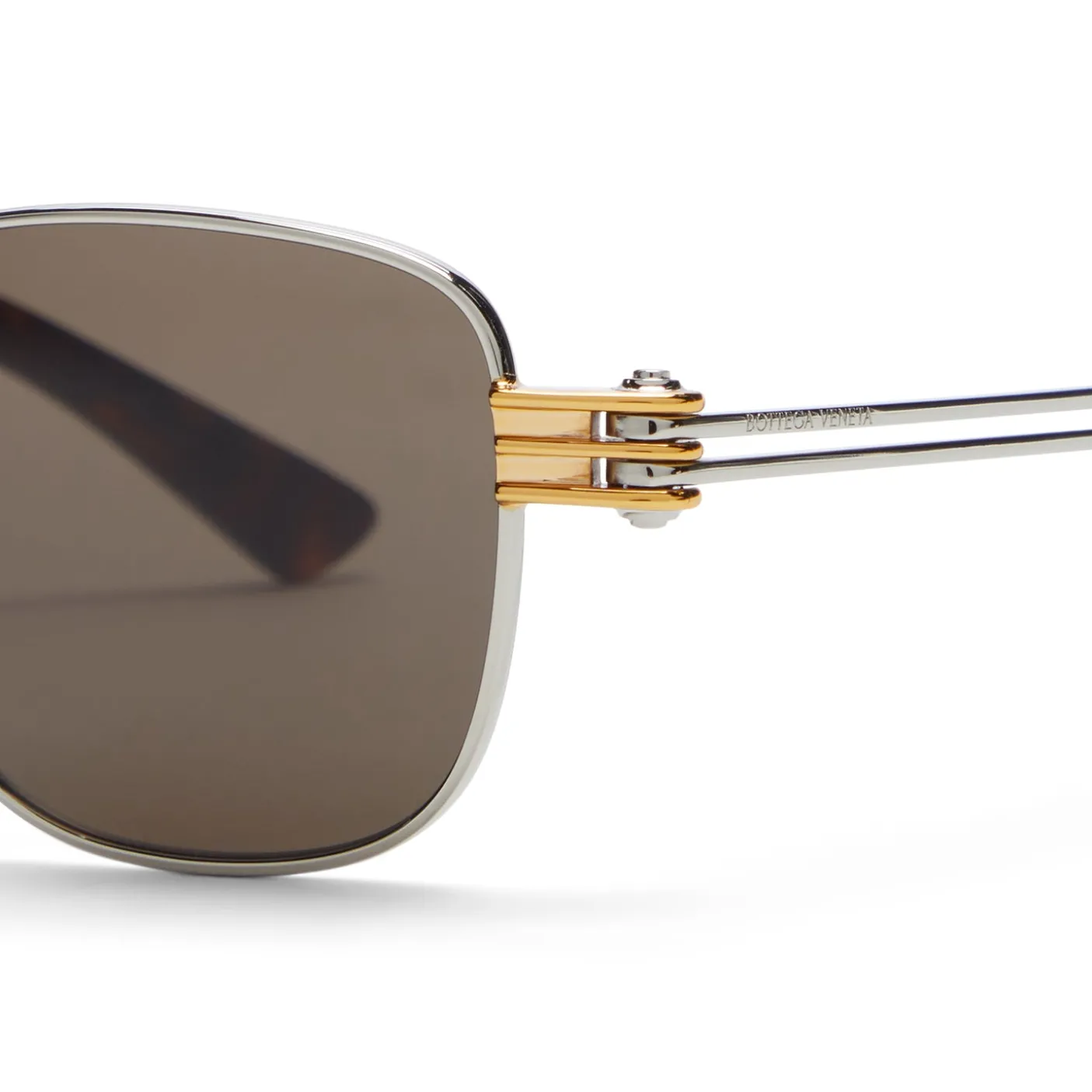 Bottega Veneta Shiny Silver Sunglasses