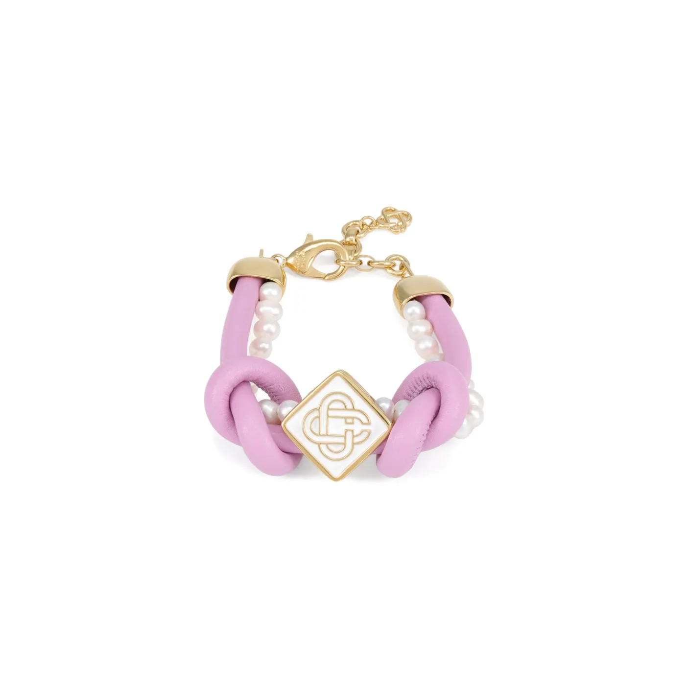 Casablanca Knotted Gold Plated Pearl Bracelet