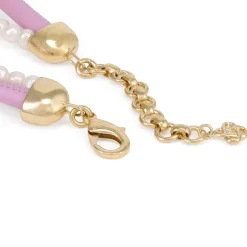 Casablanca Knotted Leather & Gold Plated Pearl Necklace