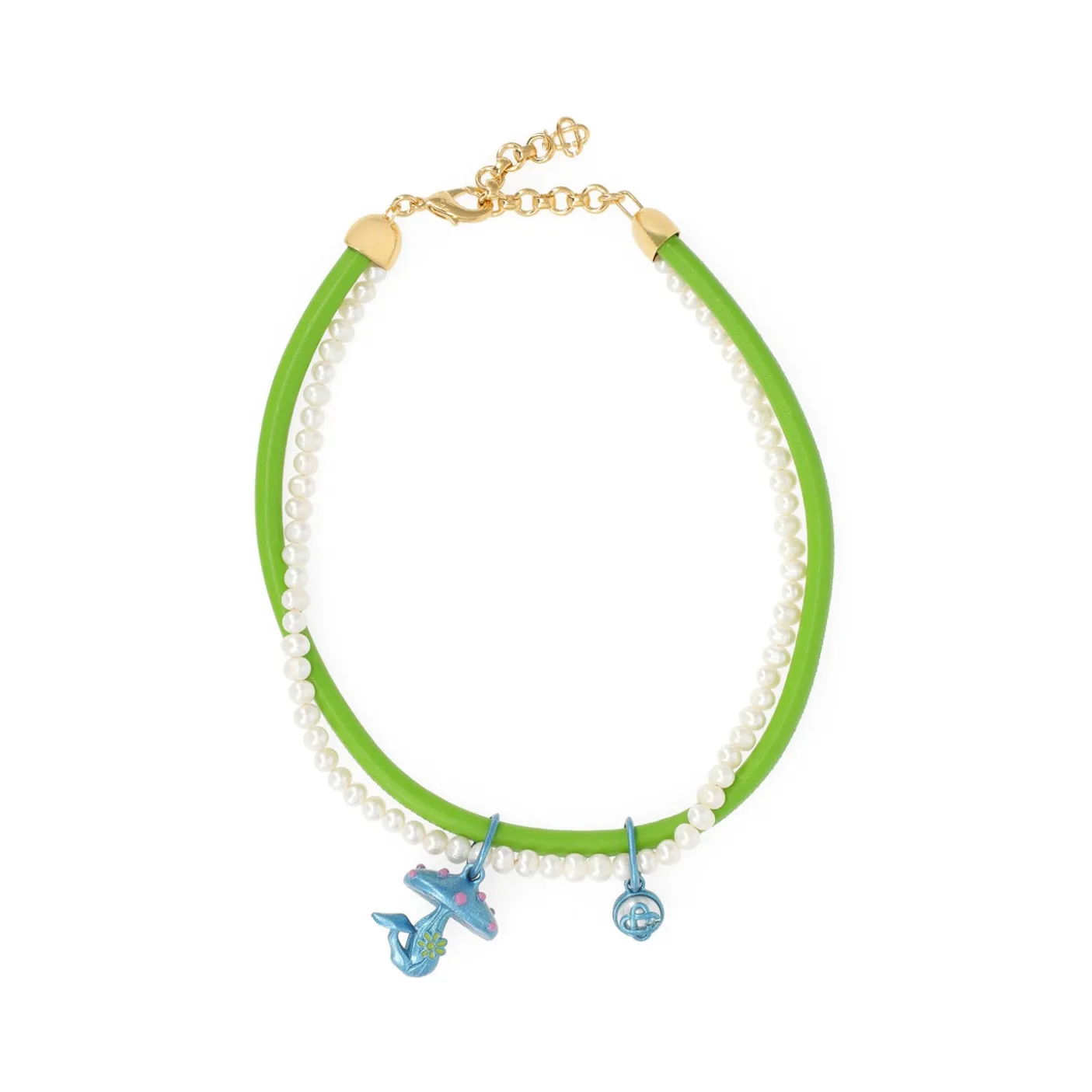 Casablanca Mushroom Pendant Pearl Necklace