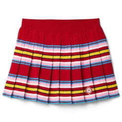 Casablanca Striped Pleated Skirt