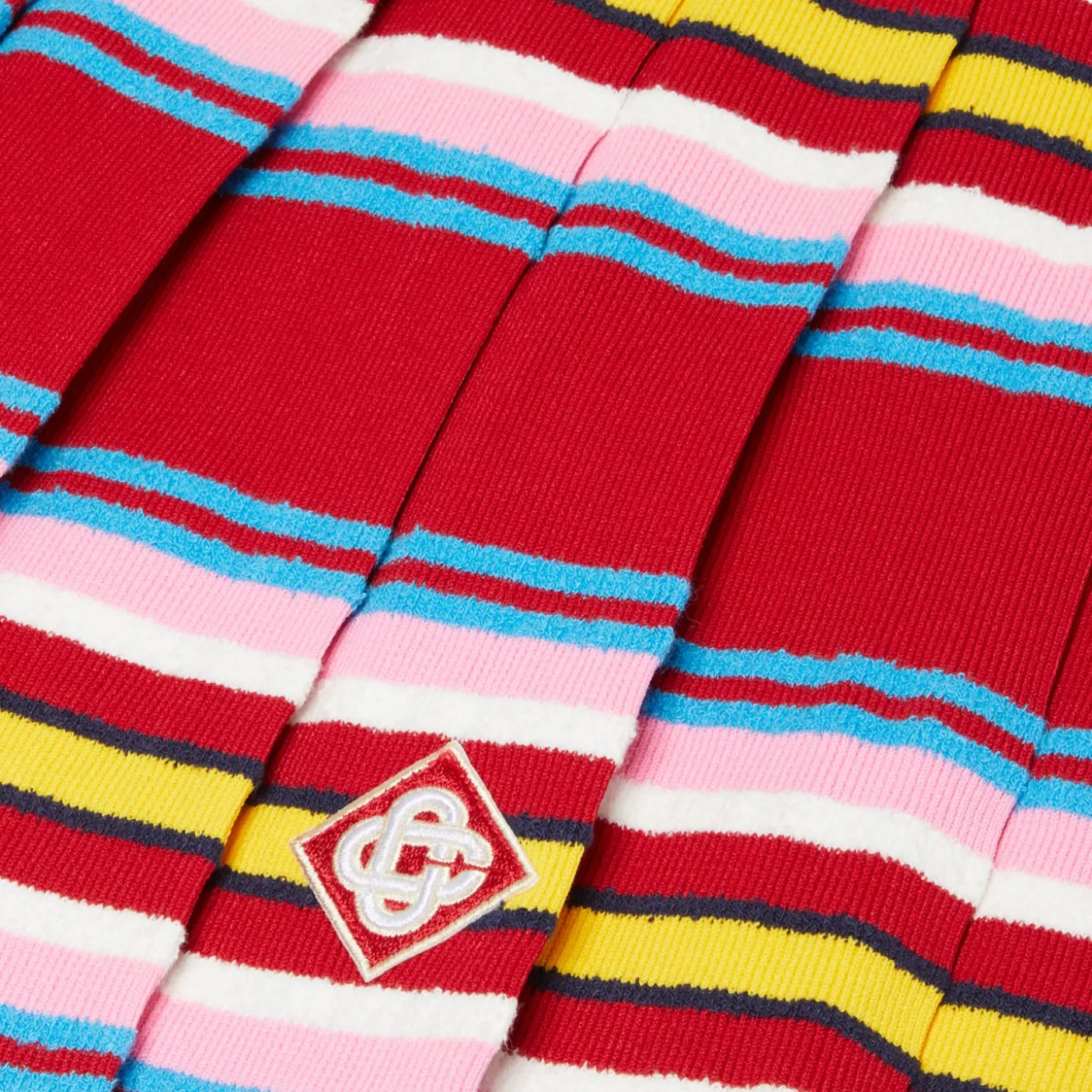 Casablanca Striped Pleated Skirt