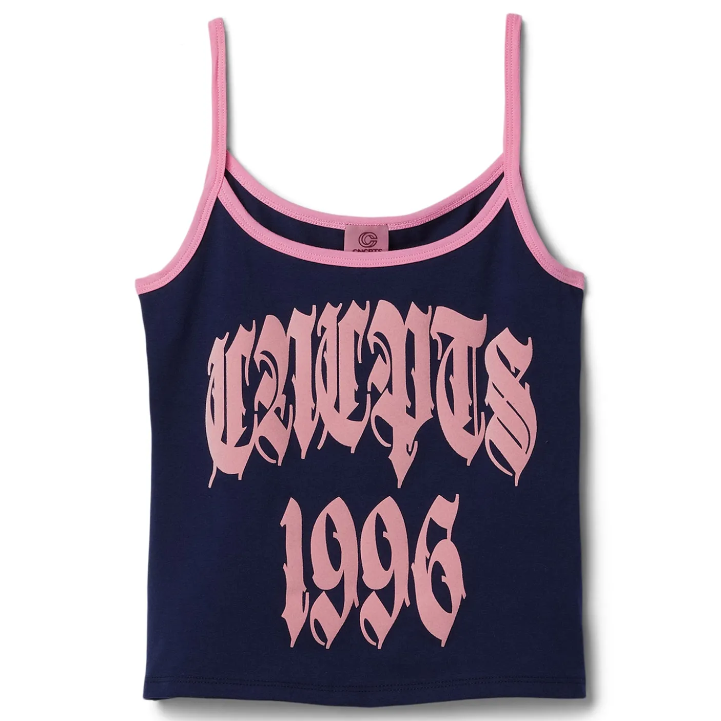 CNCPTS Contrast Spagetti Strap Logo Tank