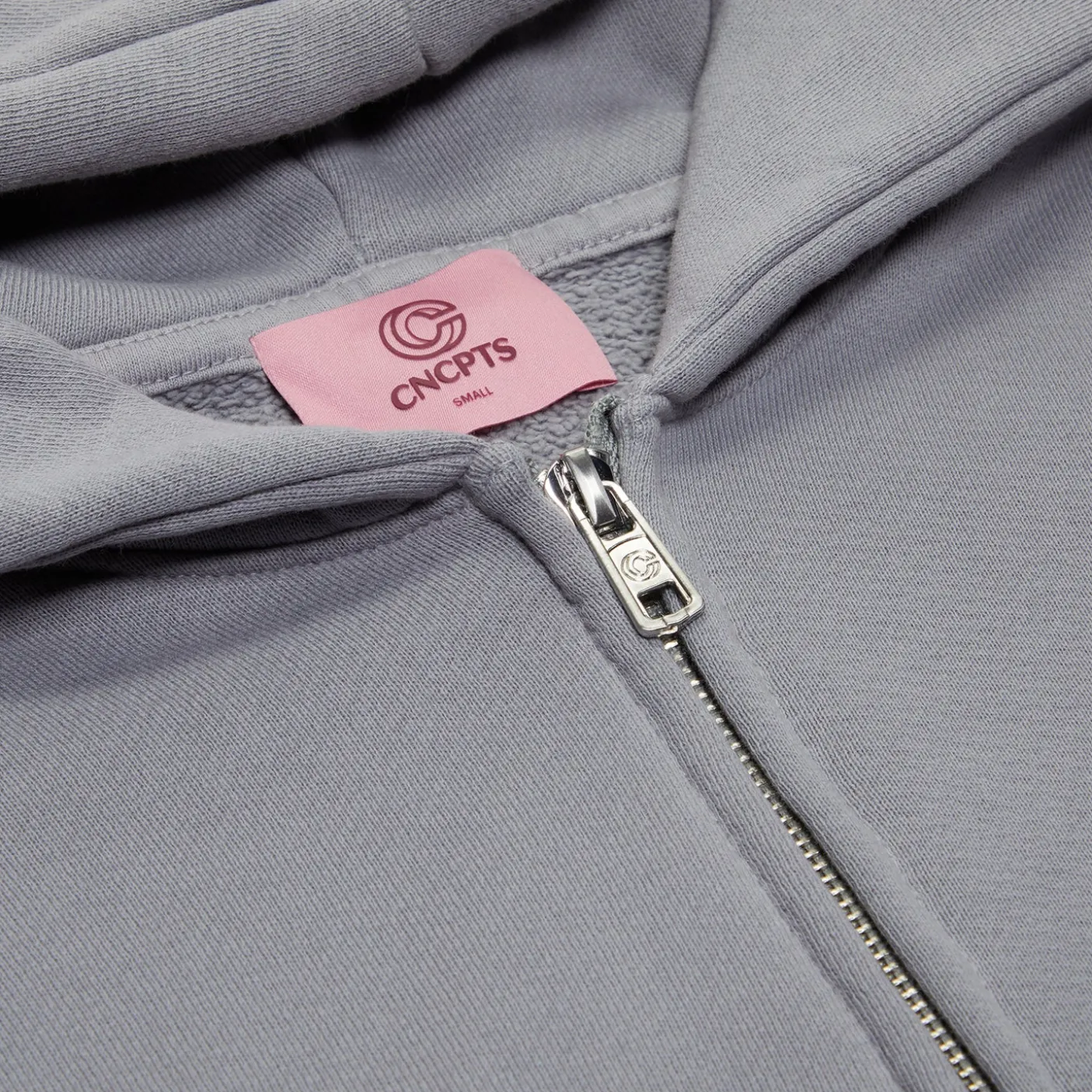CNCPTS Flocked Logo Zip Hoodie