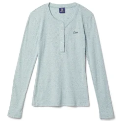 CNCPTS Henley Speckle Long Sleeve Top
