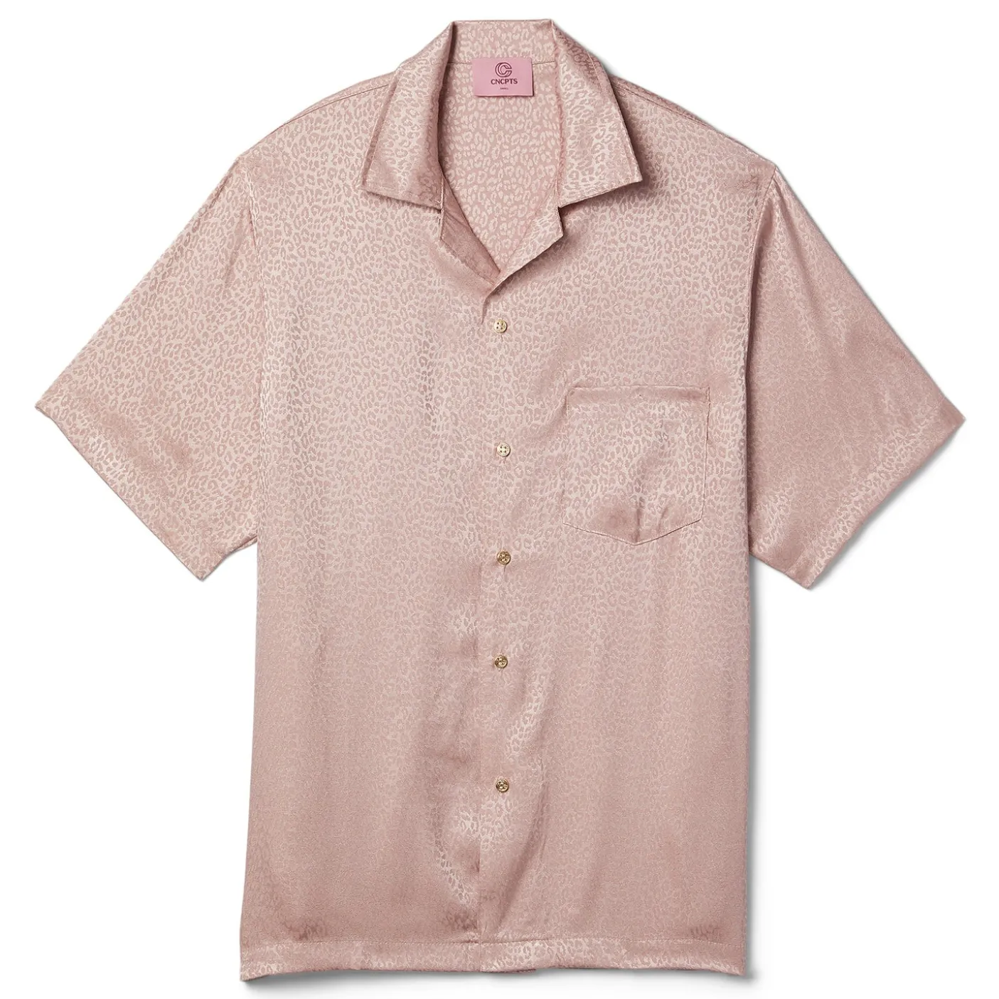 CNCPTS Leopard Silk Camp Shirt