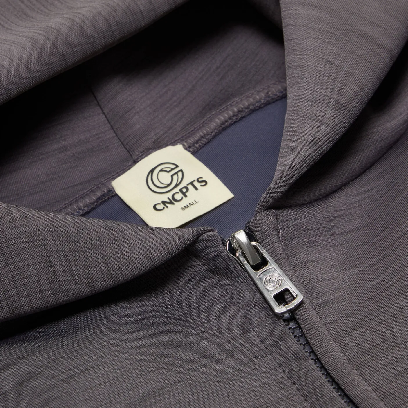 CNCPTS Melange Neoprene Zip Hoodie