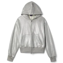 CNCPTS Metallic Coated Zip Up Hoodie